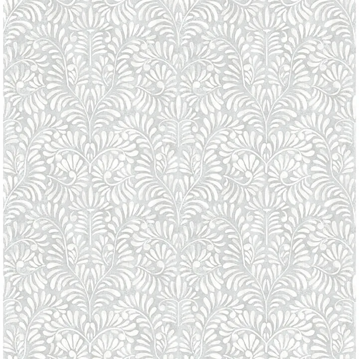 A-Street Prints Elma wallpaper, color Sterling, SKU 4121-26921