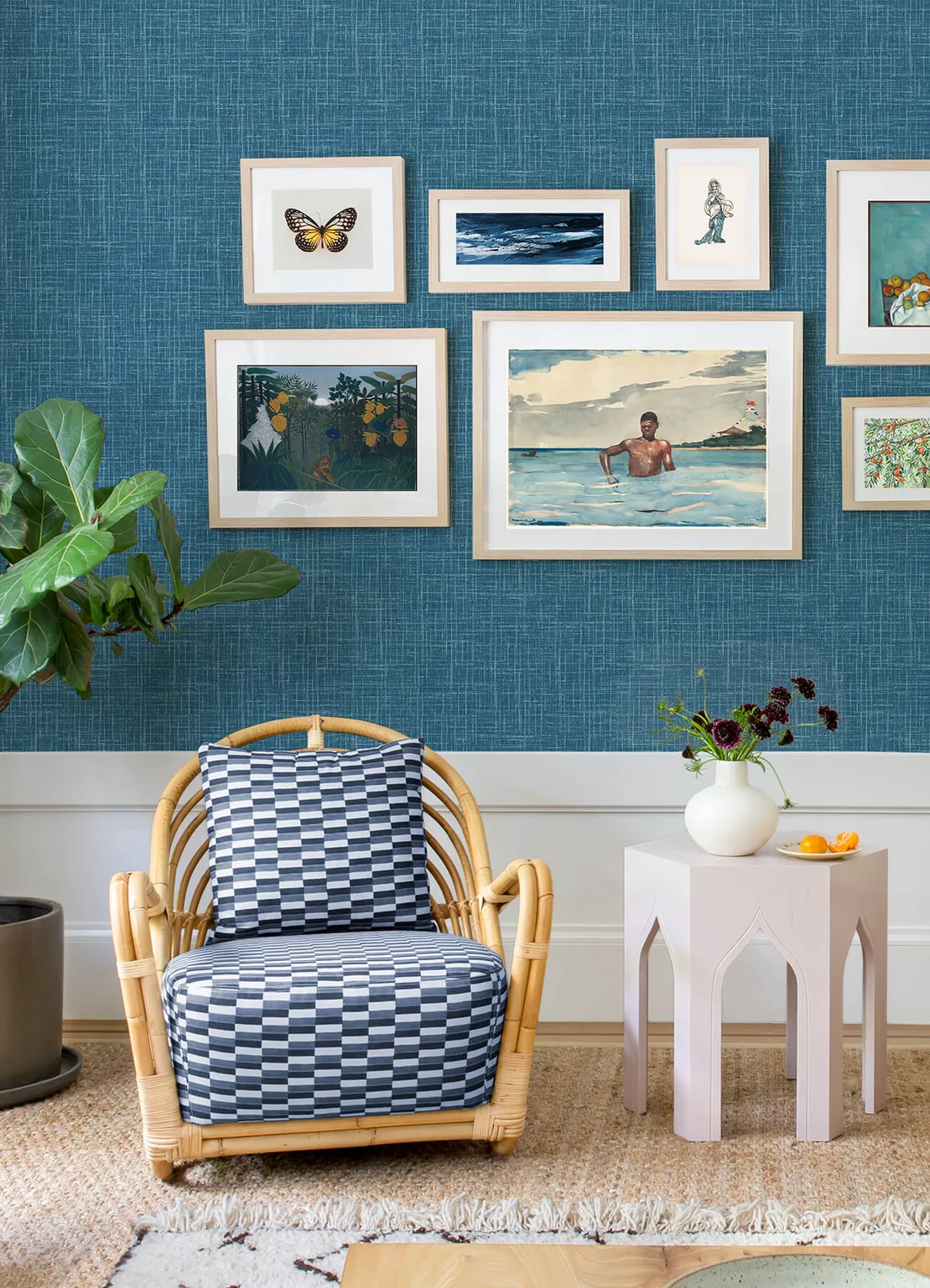 A-Street Prints Emerson wallpaper, color Teal, SKU 4081-26351