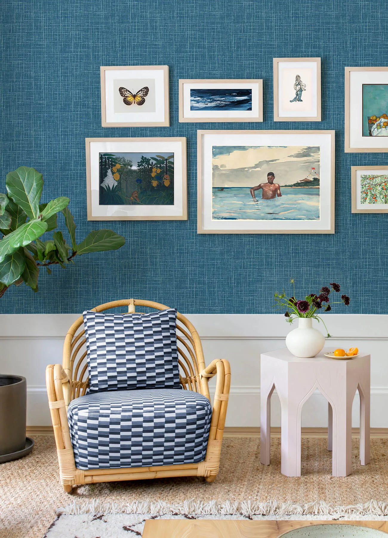 A-Street Prints Emerson wallpaper, color Teal, SKU 4081-26351