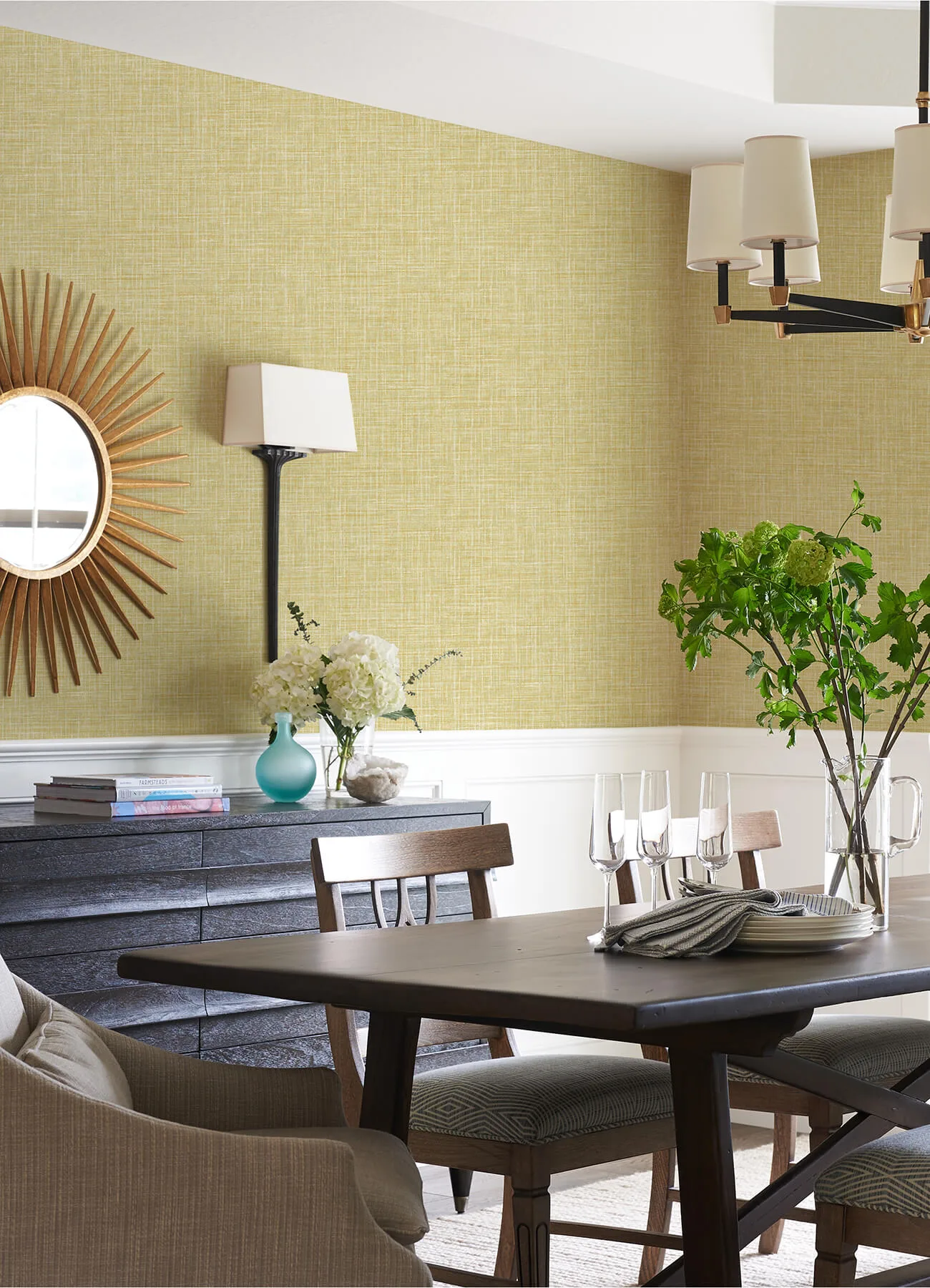 A-Street Prints Emerson wallpaper, color Yellow, SKU 4081-26356