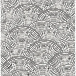 A-Street Prints Encircle wallpaper, color Black, SKU 4146-27203