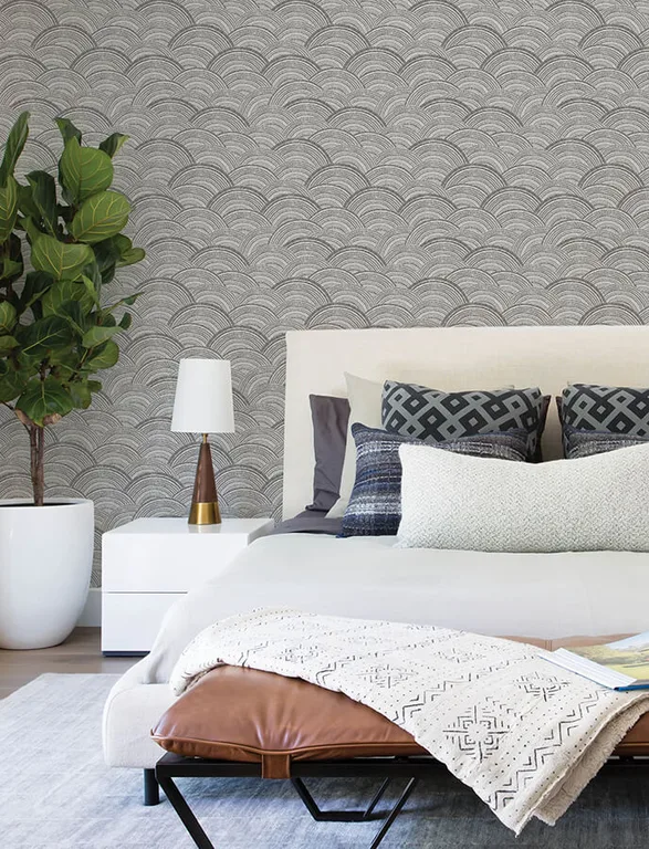 A-Street Prints Encircle wallpaper, color Black, SKU 4146-27203