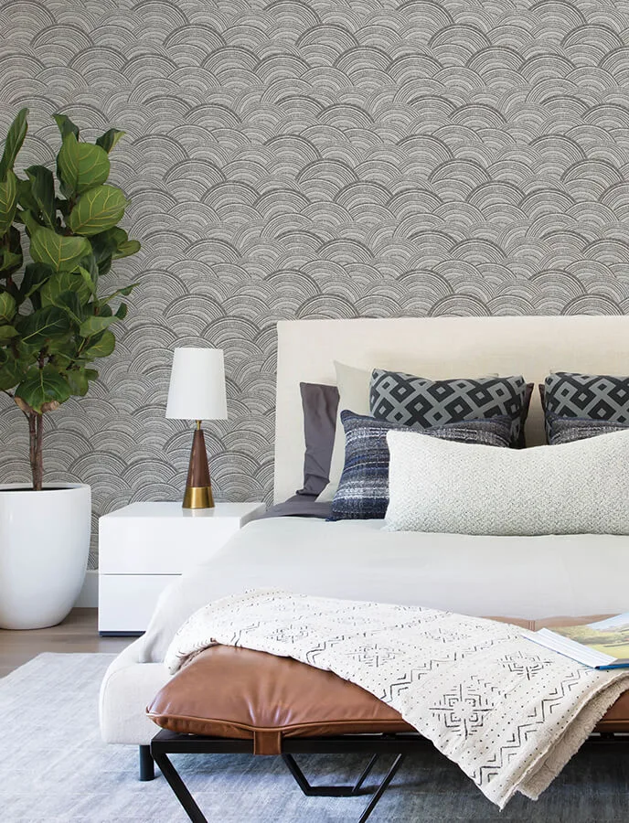 A-Street Prints Encircle wallpaper, color Black, SKU 4146-27203