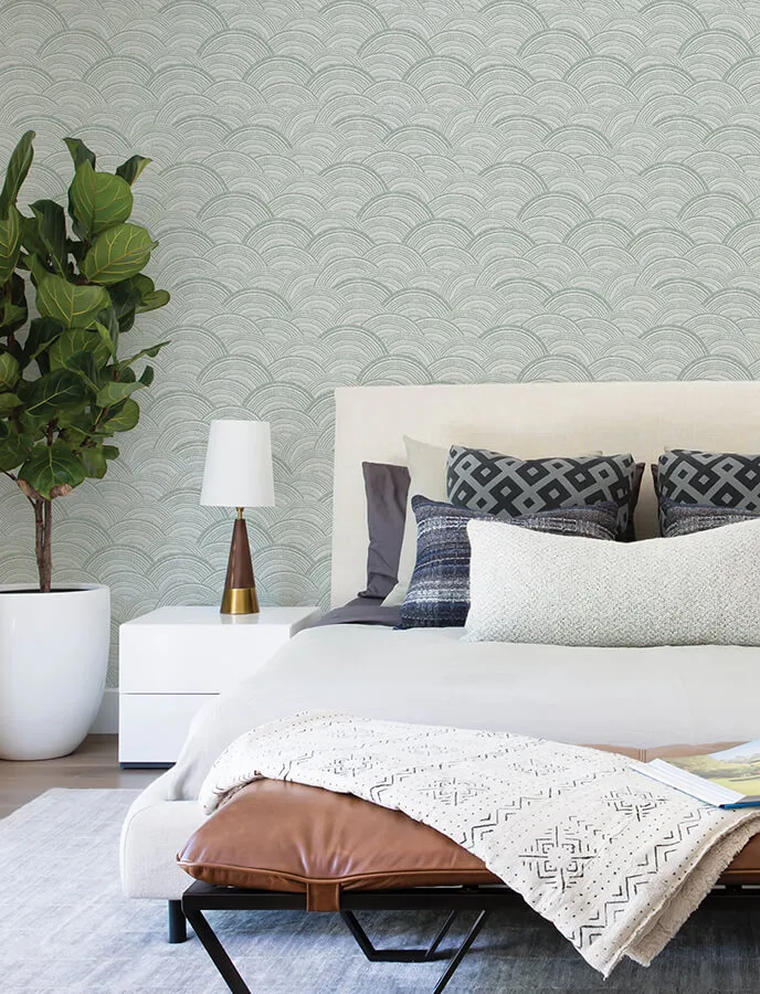A-Street Prints Encircle wallpaper, color Sea Green, SKU 4146-27202