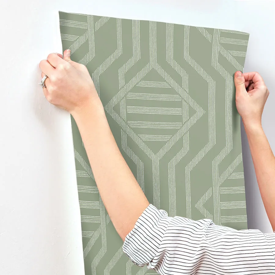 A-Street Prints Essex wallpaper, color Green, SKU 4147-27401