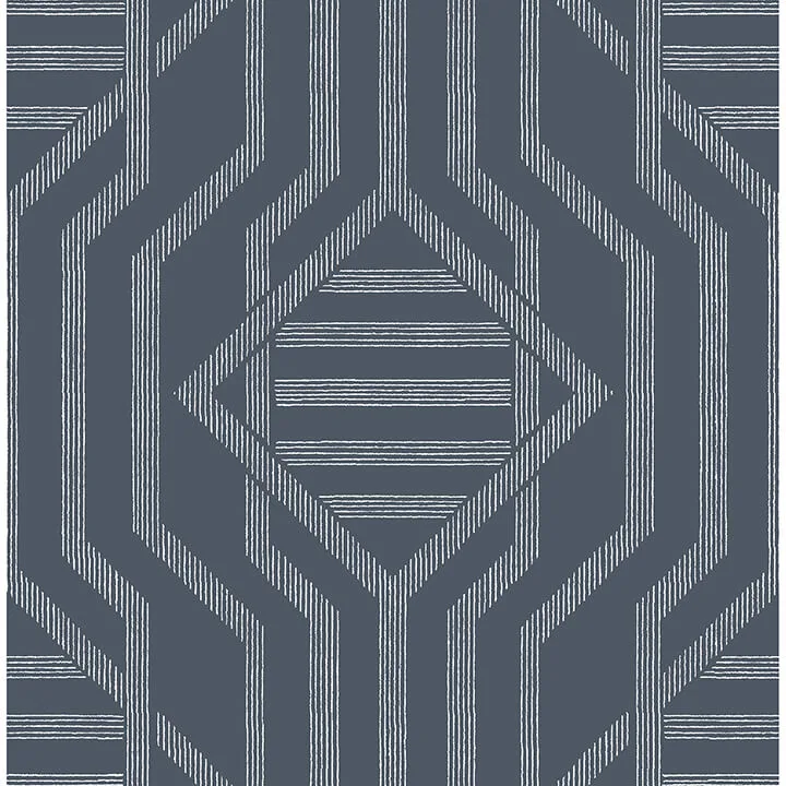 A-Street Prints Essex wallpaper, color Navy, SKU 4147-27402