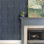 A-Street Prints Essex wallpaper, color Navy, SKU 4147-27402