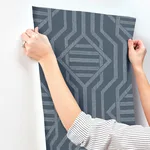 A-Street Prints Essex wallpaper, color Navy, SKU 4147-27402