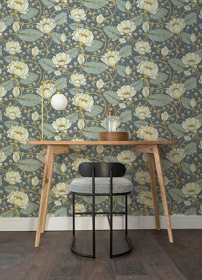 A-Street Prints Eva - Blue Wallpaper | Buy Online A-Street Prints Eva wallpaper, color Blue, SKU 4080-83122