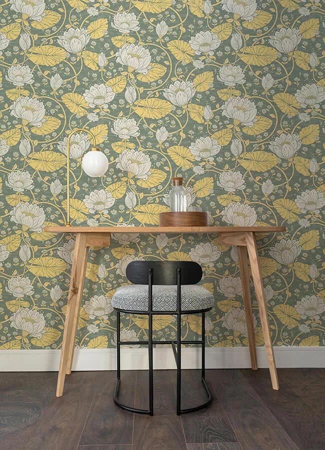 A-Street Prints Eva - Yellow Wallpaper | Buy Online A-Street Prints Eva wallpaper, color Yellow, SKU 4080-83120