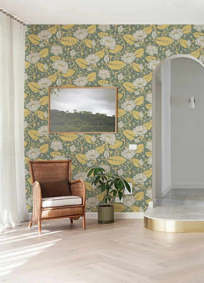 A-Street Prints Eva - Yellow Wallpaper | Buy Online A-Street Prints Eva wallpaper, color Yellow, SKU 4080-83120