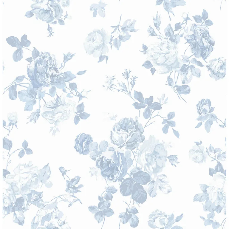 A-Street Prints Everblooming Rosettes wallpaper, color Dreamy Sky, SKU AST4102