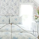A-Street Prints Everblooming Rosettes wallpaper, color Dreamy Sky, SKU AST4102