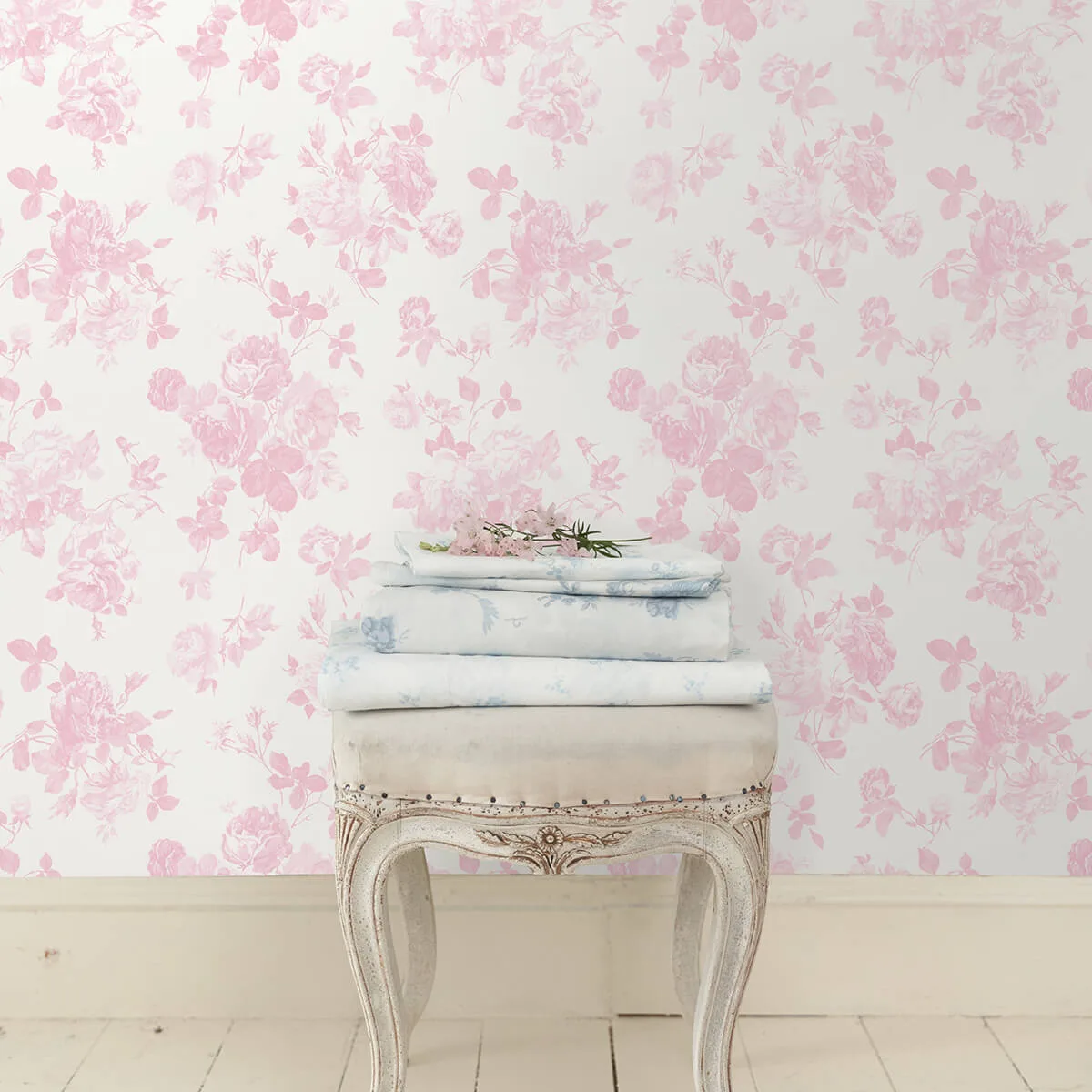 A-Street Prints Everblooming Rosettes wallpaper, color Pink Jam, SKU AST4101