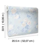 A-Street Prints Everblooming Rosettes - Whisper Blue Wallpaper | Buy Online A-Street Prints Everblooming Rosettes wallpaper, color Whisper Blue, SKU AST6492