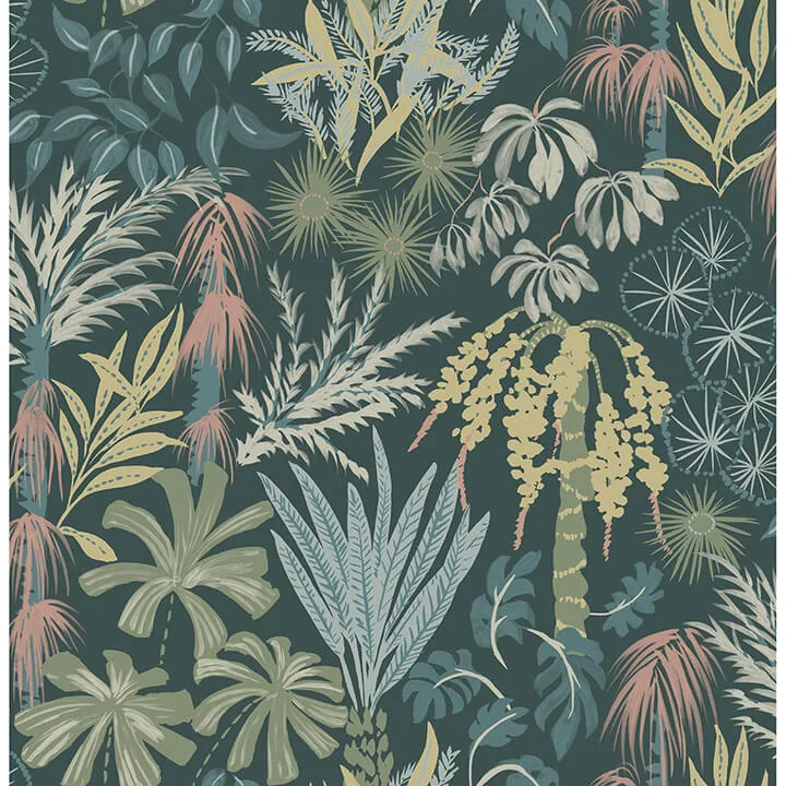 A-Street Prints Everglades wallpaper, color Dark Green, SKU 4172-27480