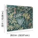 A-Street Prints Everglades wallpaper, color Dark Green, SKU 4172-27480