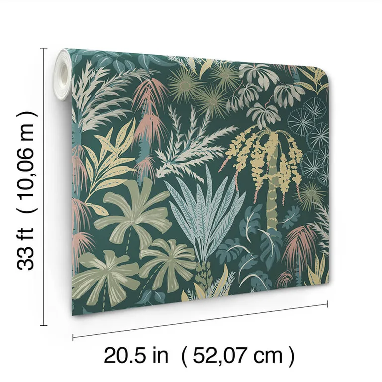 A-Street Prints Everglades wallpaper, color Dark Green, SKU 4172-27480
