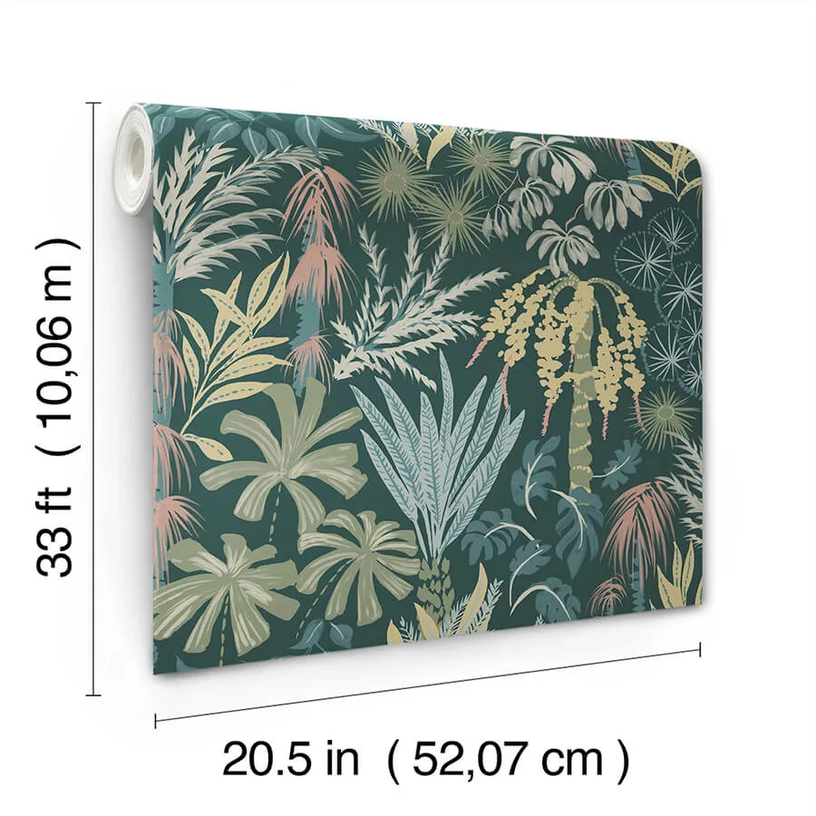 A-Street Prints Everglades wallpaper, color Dark Green, SKU 4172-27480
