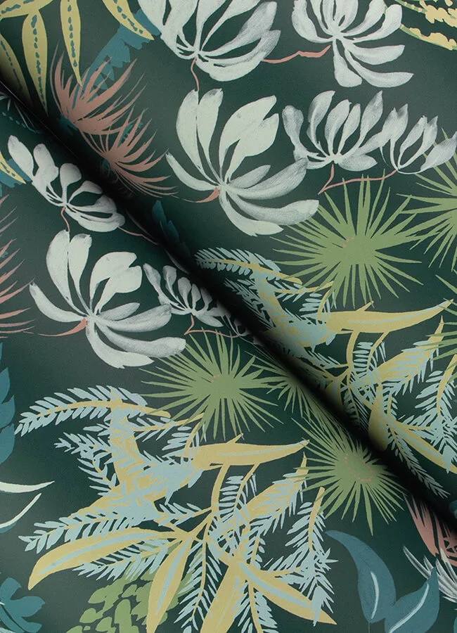 A-Street Prints Everglades wallpaper, color Dark Green, SKU 4172-27480