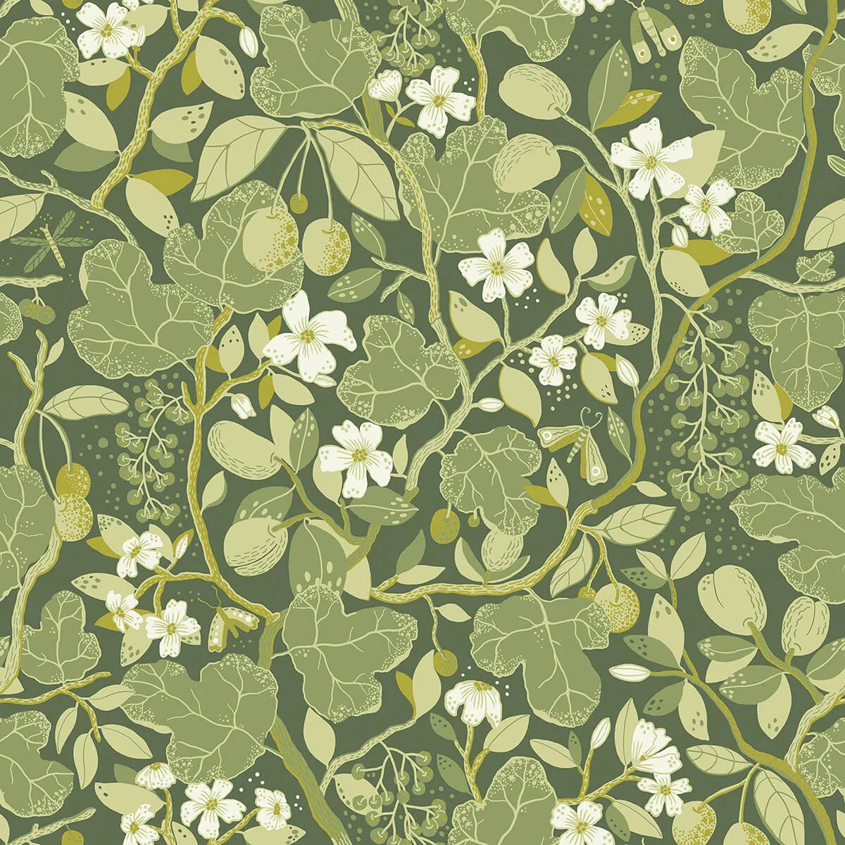 A-Street Prints Ewald wallpaper, color Green, SKU 2932-65121