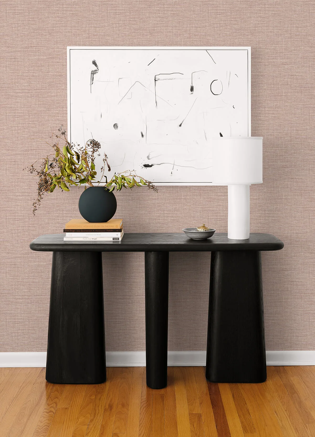 A-Street Prints Exhale wallpaper, color Blush, SKU 4014-26464