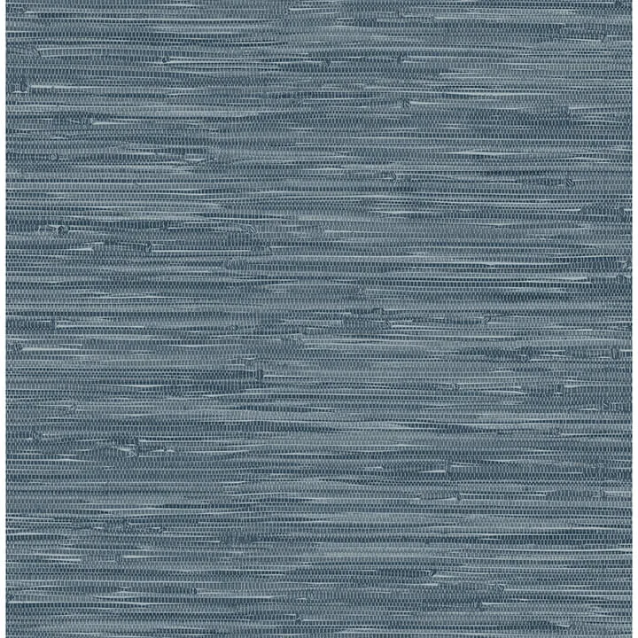 A-Street Prints Exhale Woven Faux Grasscloth wallpaper, color Indigo, SKU 4146-27260