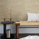 A-Street Prints Exhale Woven Faux Grasscloth wallpaper, color Light Brown, SKU 4146-27259