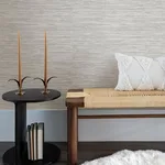 A-Street Prints Exhale Woven Faux Grasscloth wallpaper, color Light Grey, SKU 4146-27263