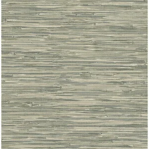 A-Street Prints Exhale Woven Faux Grasscloth wallpaper, color Moss, SKU 4146-27261