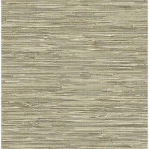A-Street Prints Exhale Woven Faux Grasscloth wallpaper, color Olive, SKU 4146-27262