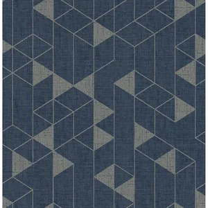 A-Street Prints Fairbank wallpaper, color Navy, SKU 4034-26775