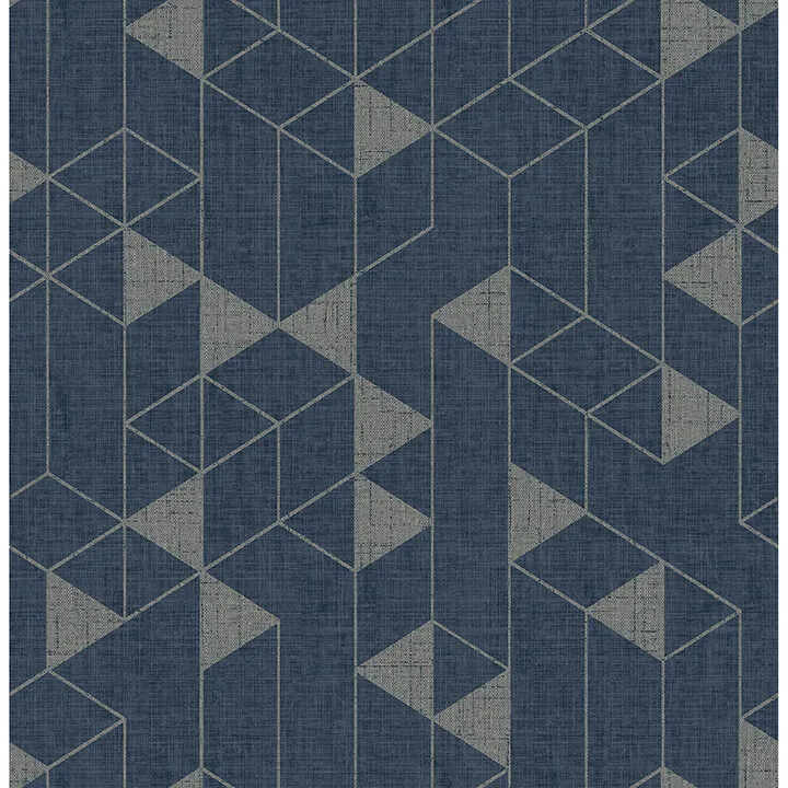 A-Street Prints Fairbank wallpaper, color Navy, SKU 4034-26775
