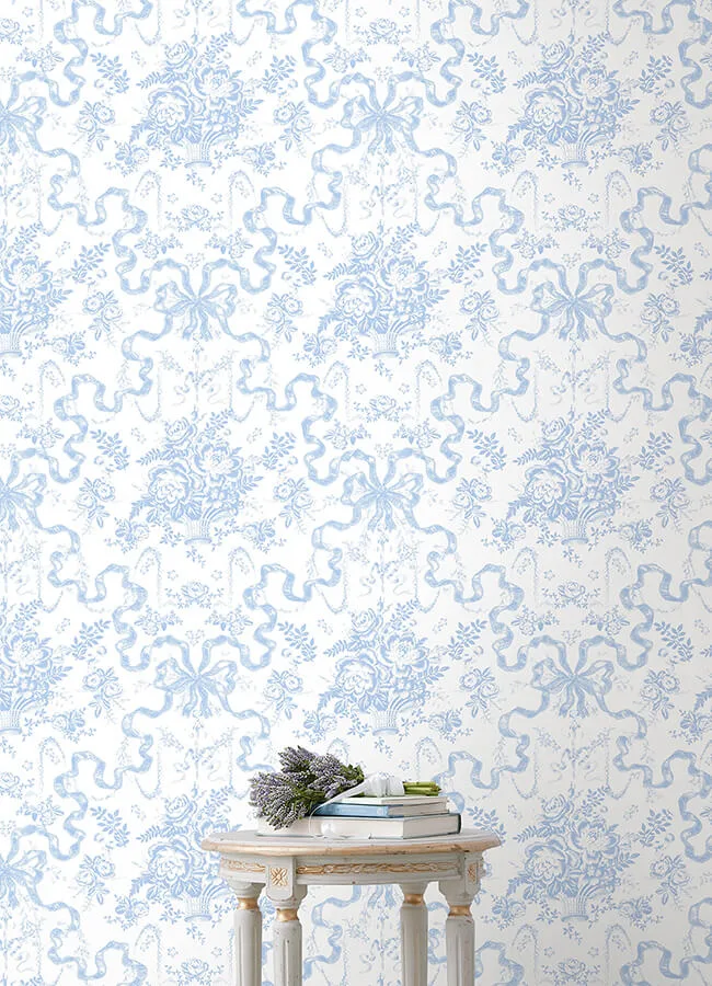 A-Street Prints Fairytale wallpaper, color Blissful Blue, SKU AST6272
