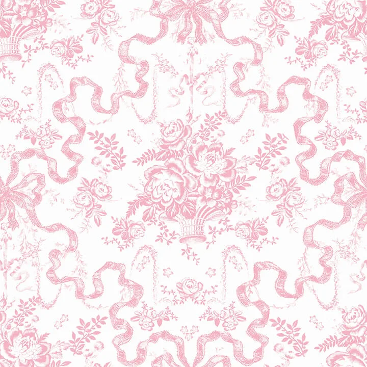 A-Street Prints Fairytale wallpaper, color Peony Pink, SKU AST6271