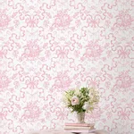 A-Street Prints Fairytale wallpaper, color Peony Pink, SKU AST6271