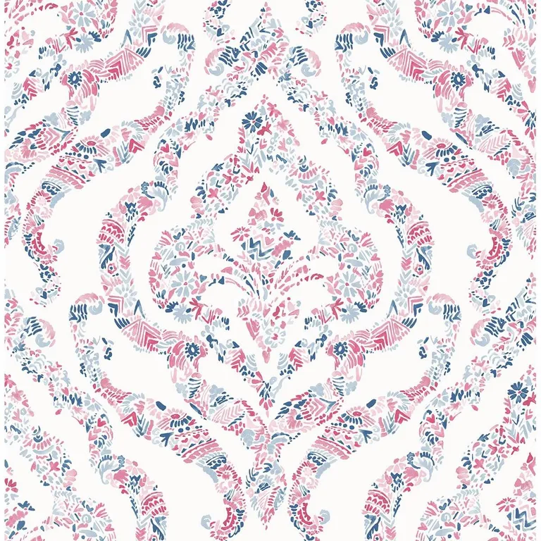 A-Street Prints Featherton wallpaper, color Coral, SKU 2901-25400
