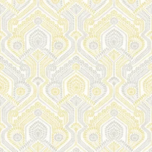 A-Street Prints Fernback wallpaper, color Yellow, SKU 4074-26615