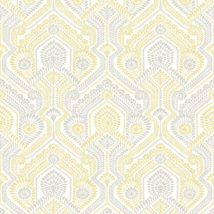 A-Street Prints Fernback wallpaper, color Yellow, SKU 4074-26615
