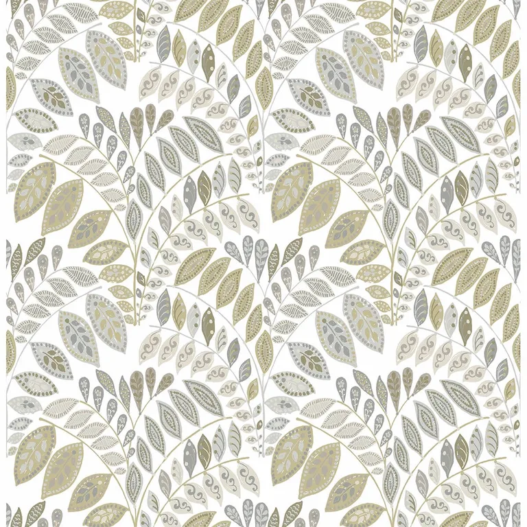 A-Street Prints Fiddlehead wallpaper, color Grey, SKU 2821-25145