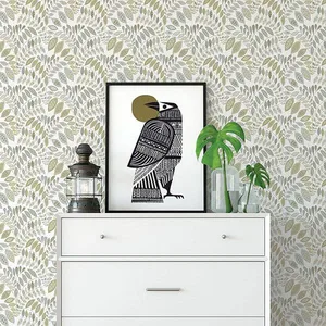 A-Street Prints Fiddlehead wallpaper, color Grey, SKU 2821-25145
