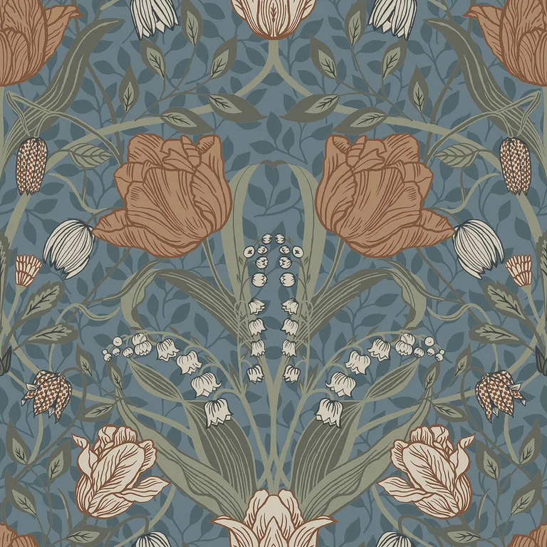 A-Street Prints Filippa wallpaper, color Blue, SKU 2999-33009