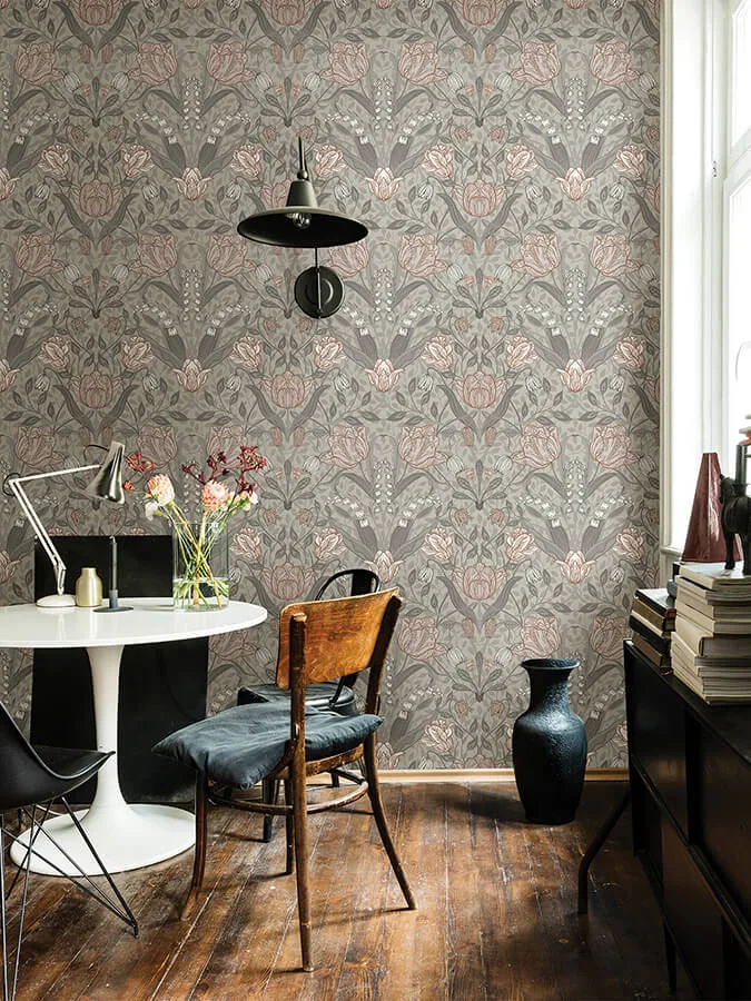 A-Street Prints Filippa wallpaper, color Grey, SKU 4080-44105