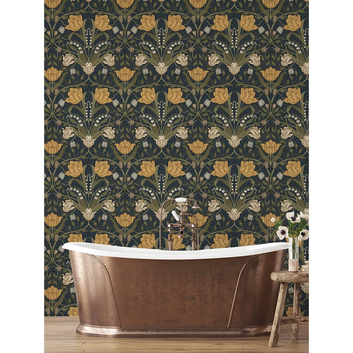 A-Street Prints Filippa - Navy Wallpaper | Buy Online A-Street Prints Filippa wallpaper, color Navy, SKU 2999-44106