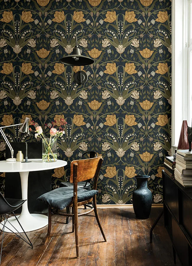 A-Street Prints Filippa - Navy Wallpaper | Buy Online A-Street Prints Filippa wallpaper, color Navy, SKU 4080-44106