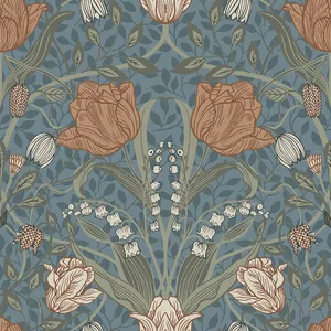 A-Street Prints Fillippa wallpaper, color Blue, SKU 4080-33009