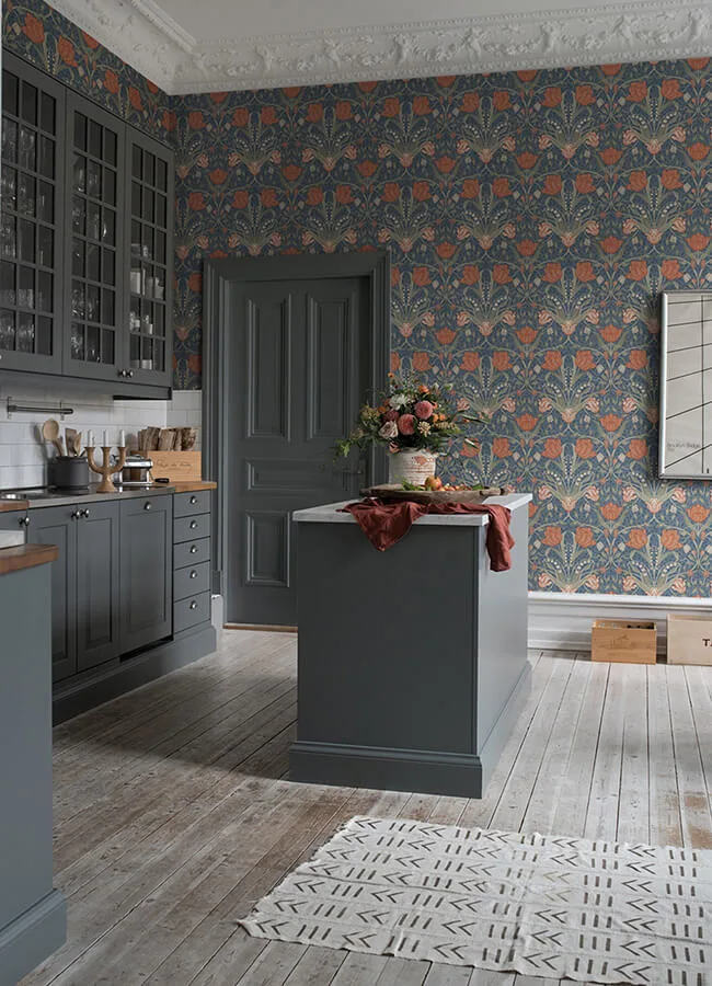 A-Street Prints Fillippa - Blue Wallpaper | Buy Online A-Street Prints Fillippa wallpaper, color Blue, SKU 4080-33009