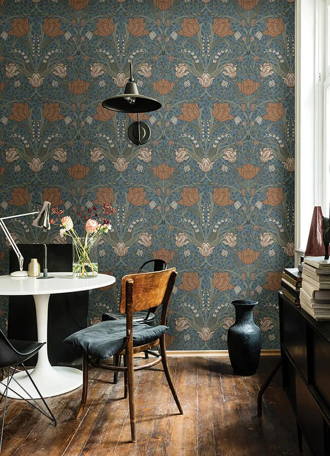 A-Street Prints Fillippa - Blue Wallpaper | Buy Online A-Street Prints Fillippa wallpaper, color Blue, SKU 4080-33009