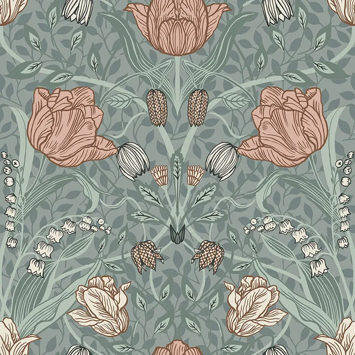 A-Street Prints Fillippa wallpaper, color Sage, SKU 4080-33010