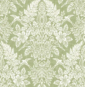A-Street Prints Finch wallpaper, color Light Green, SKU 4173-27620